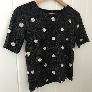 J Crew Sequin Polka Party top 💋 FINAL